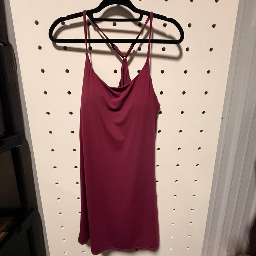 NWT CRZ Yoga reddish purple athletic swim dress size extra large
